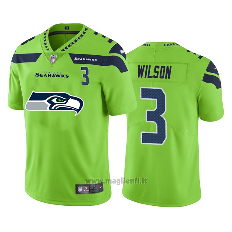 Maglia NFL Limited Seattle Seahawks Wilson Big Logo Number Verde